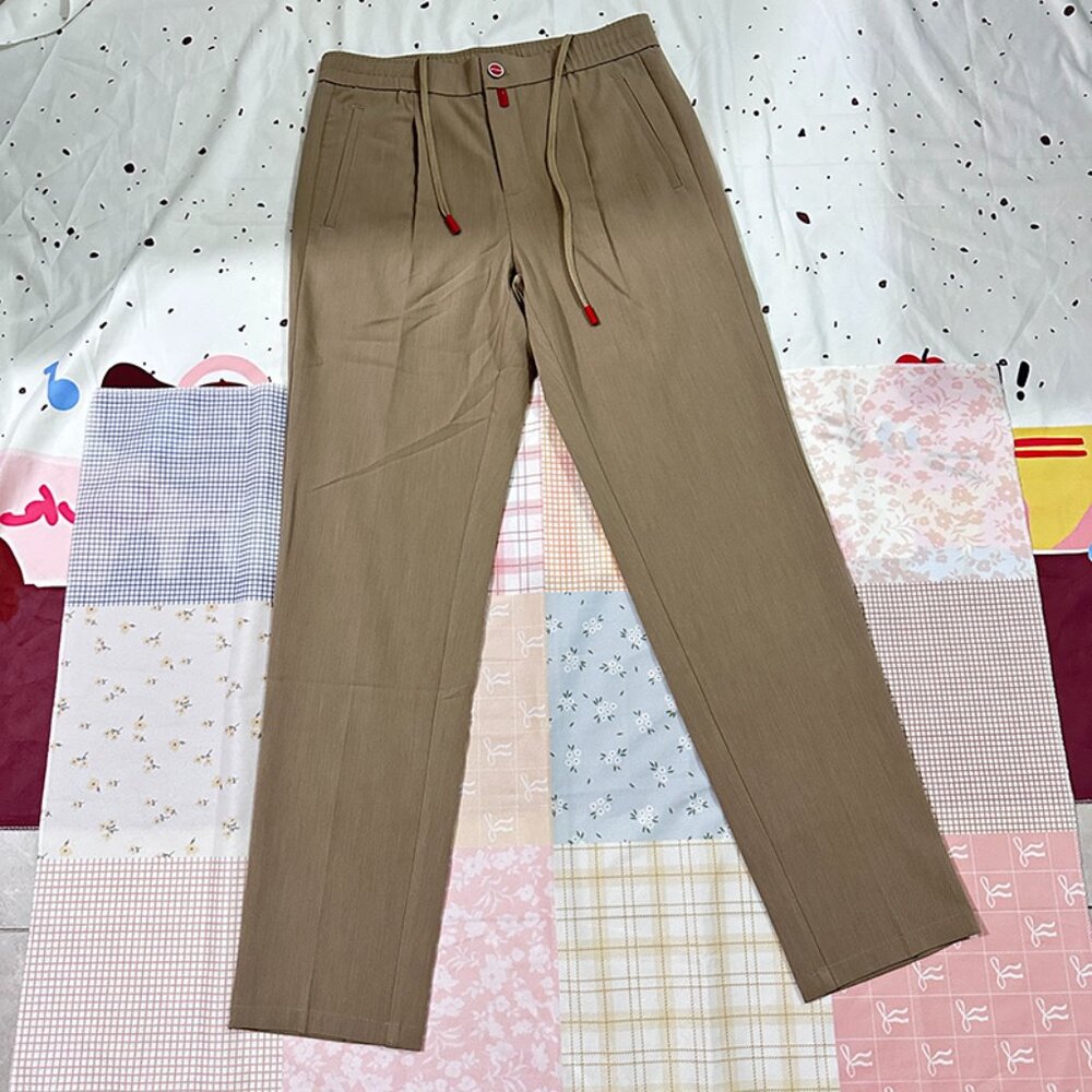 Kitton Classic Khaki Drawstring Men's Casual Pants